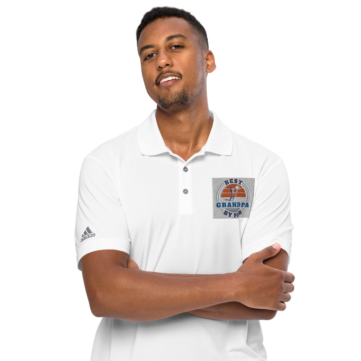 Embroidered Best Grandpa Adidas Performance Polo Shirt