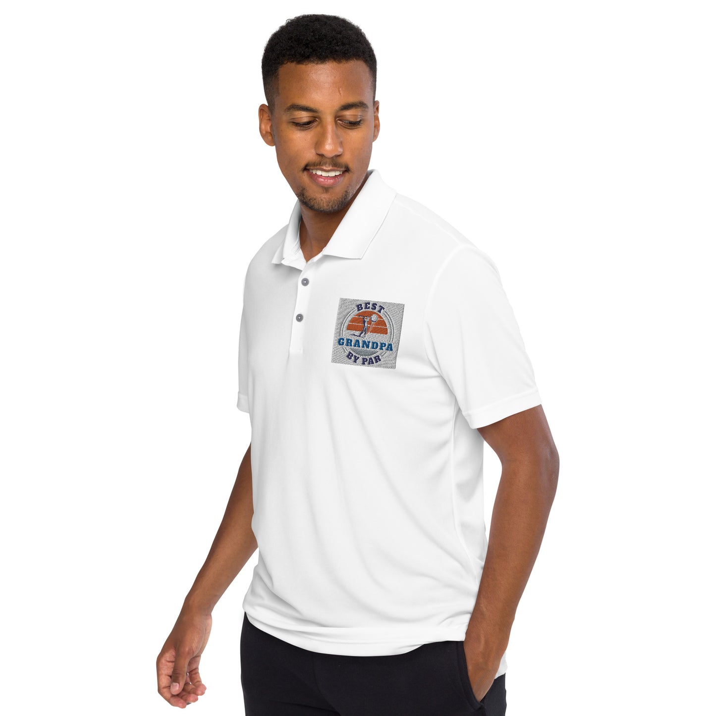 Embroidered Best Grandpa Adidas Performance Polo Shirt