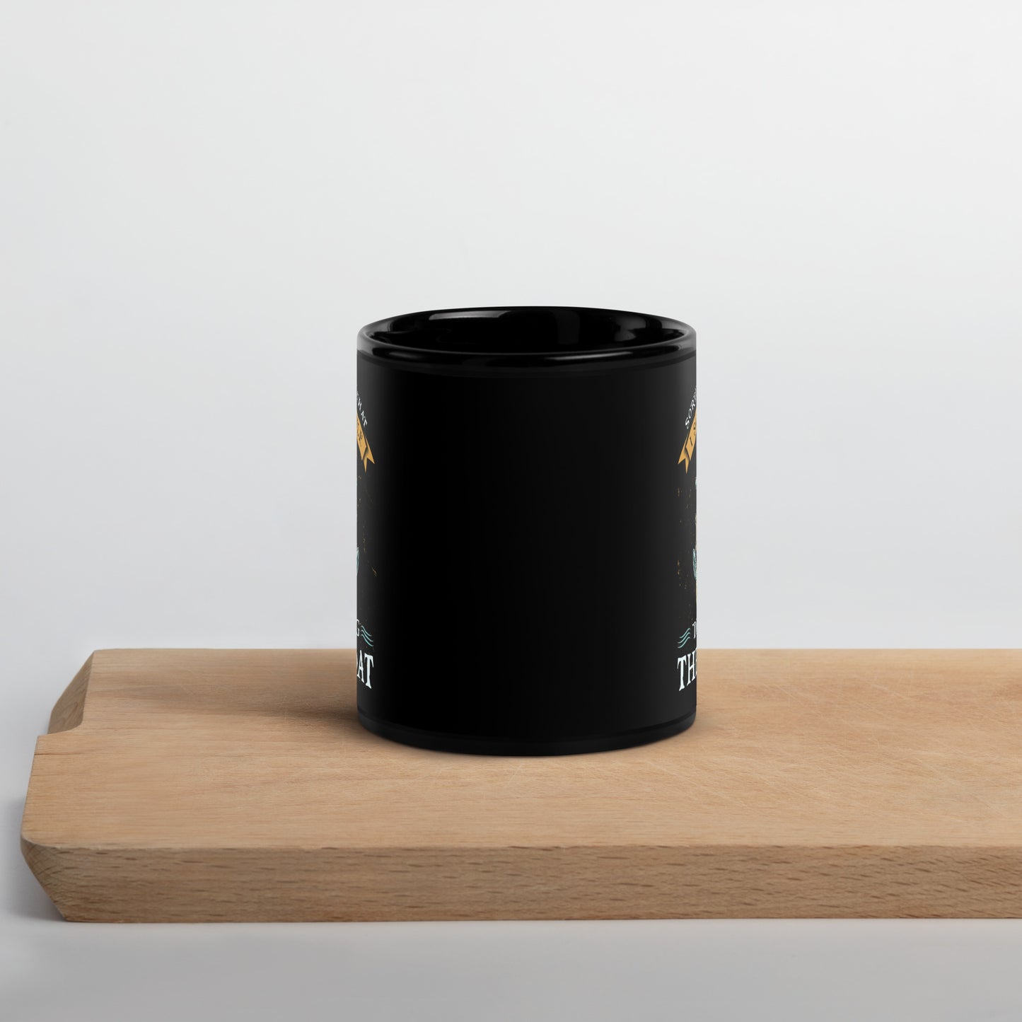 Cute Boating Gag Nautical Anchor Black Glossy Mug