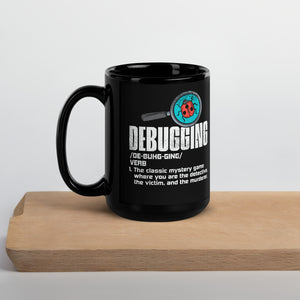 Debugging Coding Expert Black Glossy Mug