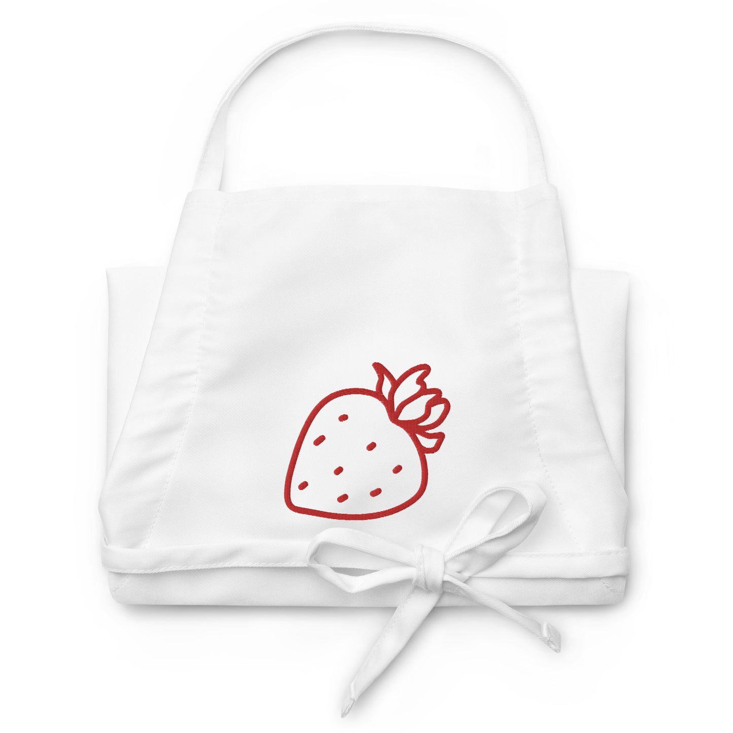 Embroidered Strawberry Apron