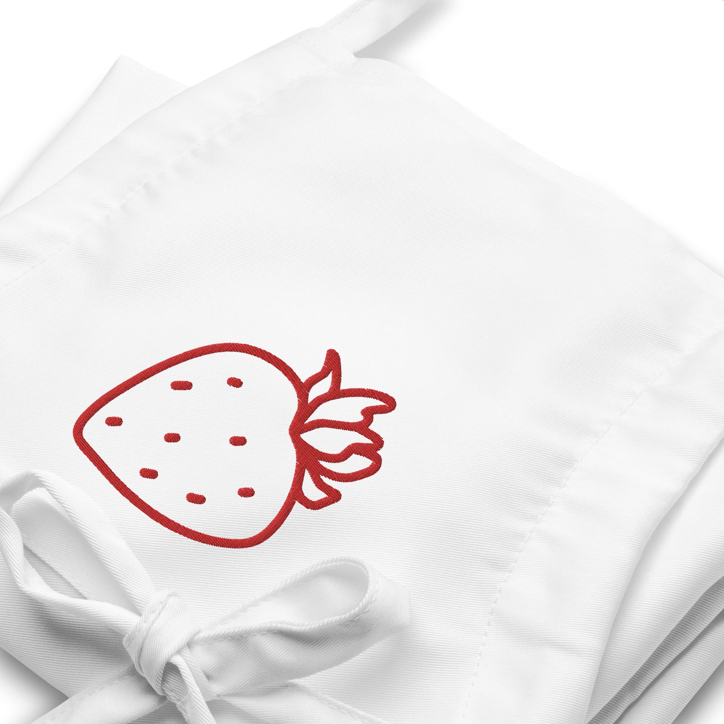 Embroidered Strawberry Apron