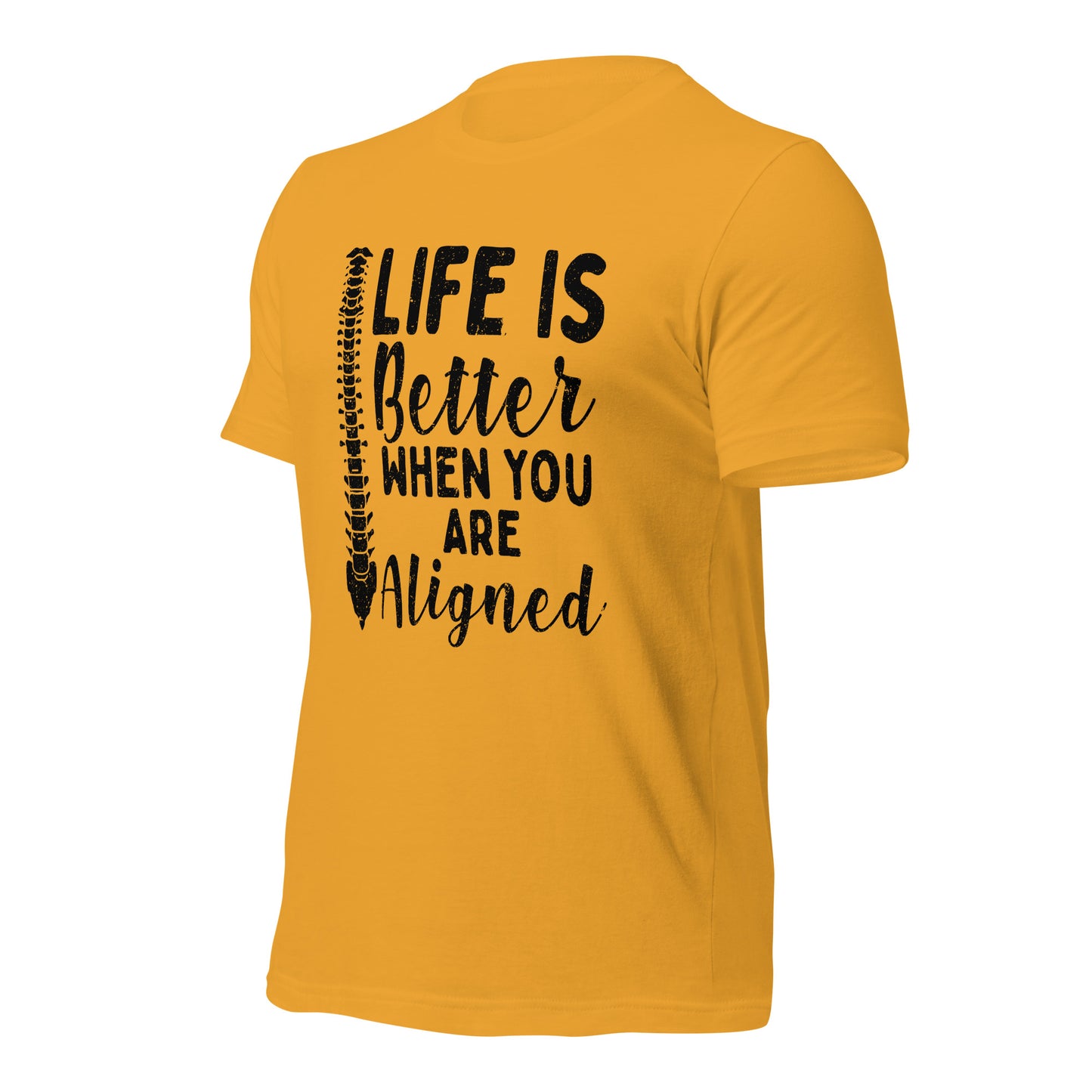 Life is Better Aligned Chiropractor Gag Unisex t-shirt