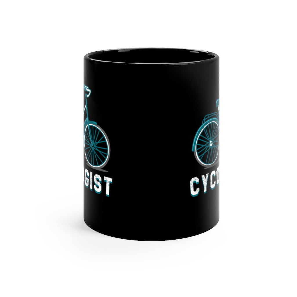 Cycologist Print Black Coffee Mug 11oz