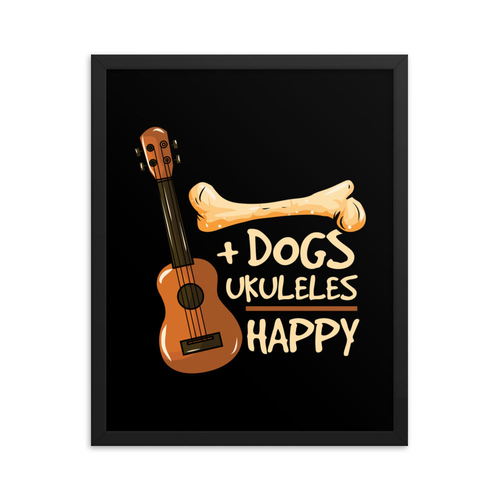 Dogs Ukuleles Happy Poster