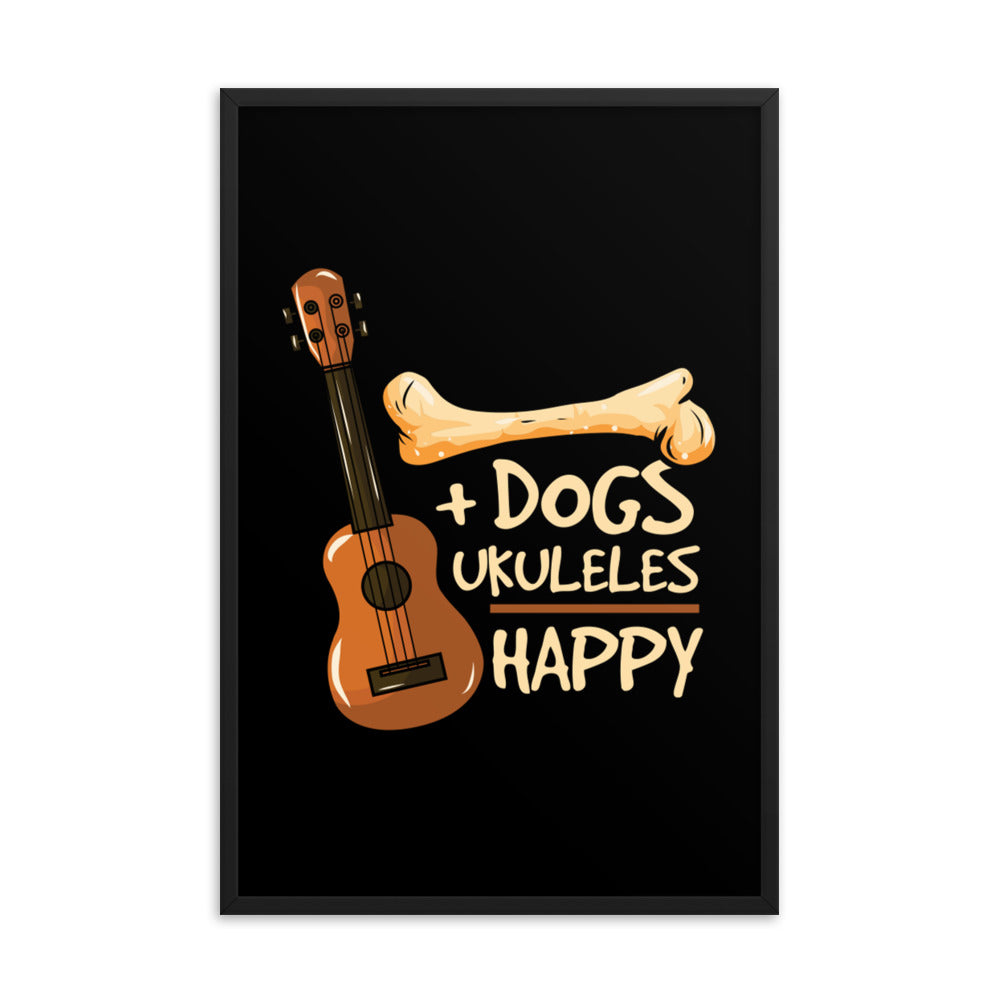 Dogs Ukuleles Happy Poster