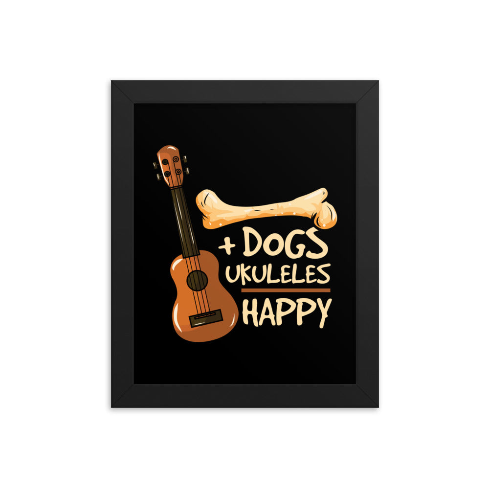 Dogs Ukuleles Happy Poster