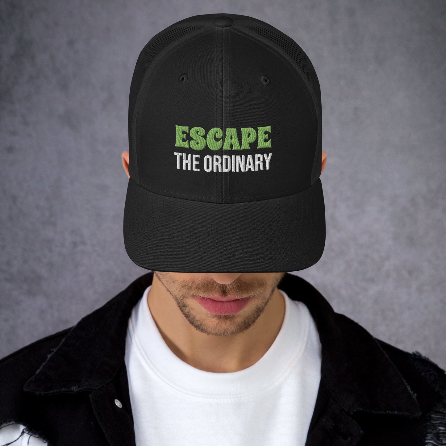 Escape the Ordinary Embroidered Trucker Cap