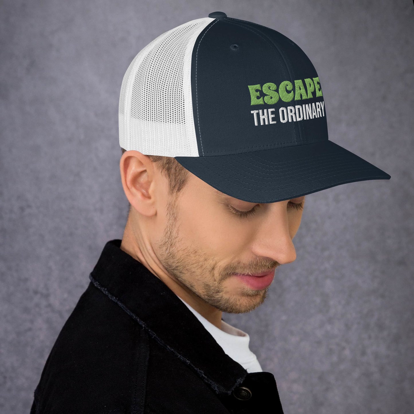 Escape the Ordinary Embroidered Trucker Cap