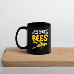 Cute Beekeeper Black Glossy Mug