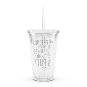 Golf Buddies Clear Plastic Tumbler