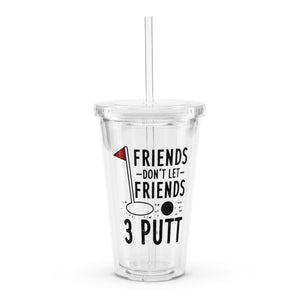 Golf Buddies Clear Plastic Tumbler