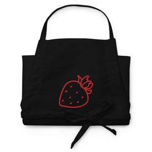 Embroidered Strawberry Apron