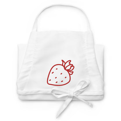 Embroidered Strawberry Apron