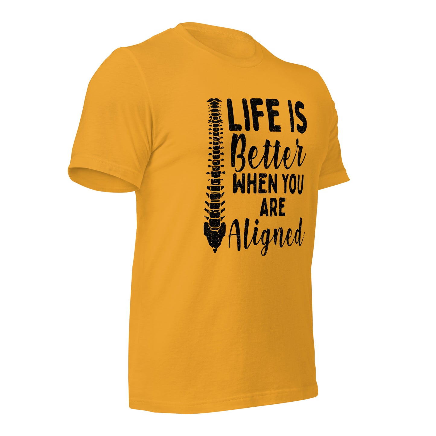 Life is Better Aligned Chiropractor Gag Unisex t-shirt