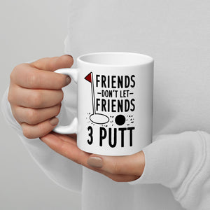 Friends Golf Buddies White Glossy Coffee Mug