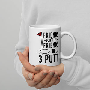 Friends Golf Buddies White Glossy Coffee Mug