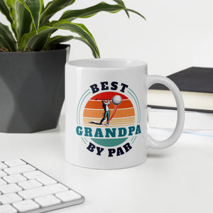 Best Grandpa By Par Golf Lover White Glossy Mug