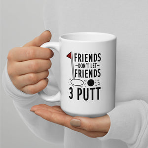 Friends Golf Buddies White Glossy Coffee Mug