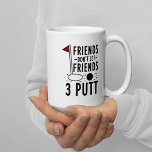 Friends Golf Buddies White Glossy Coffee Mug