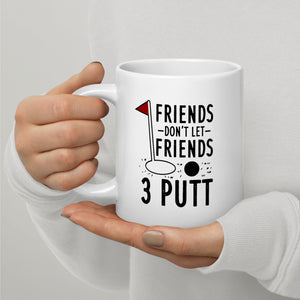 Friends Golf Buddies White Glossy Coffee Mug