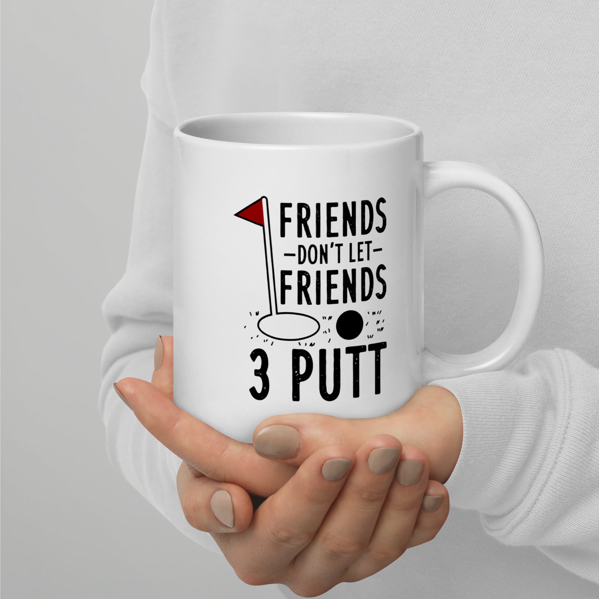 Friends Golf Buddies White Glossy Coffee Mug