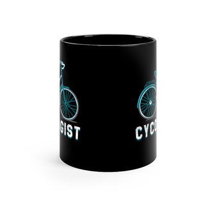 Cycologist Print Black Coffee Mug 11oz